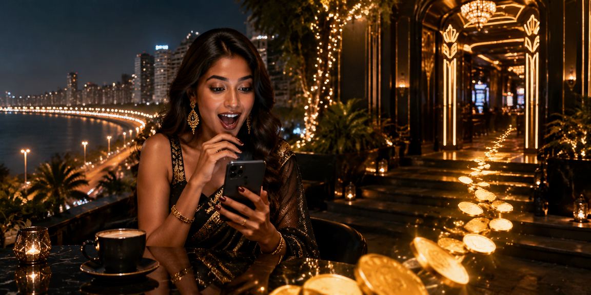 Players enjoying live casino games on mobile devices during Diwali festival in Mumbai